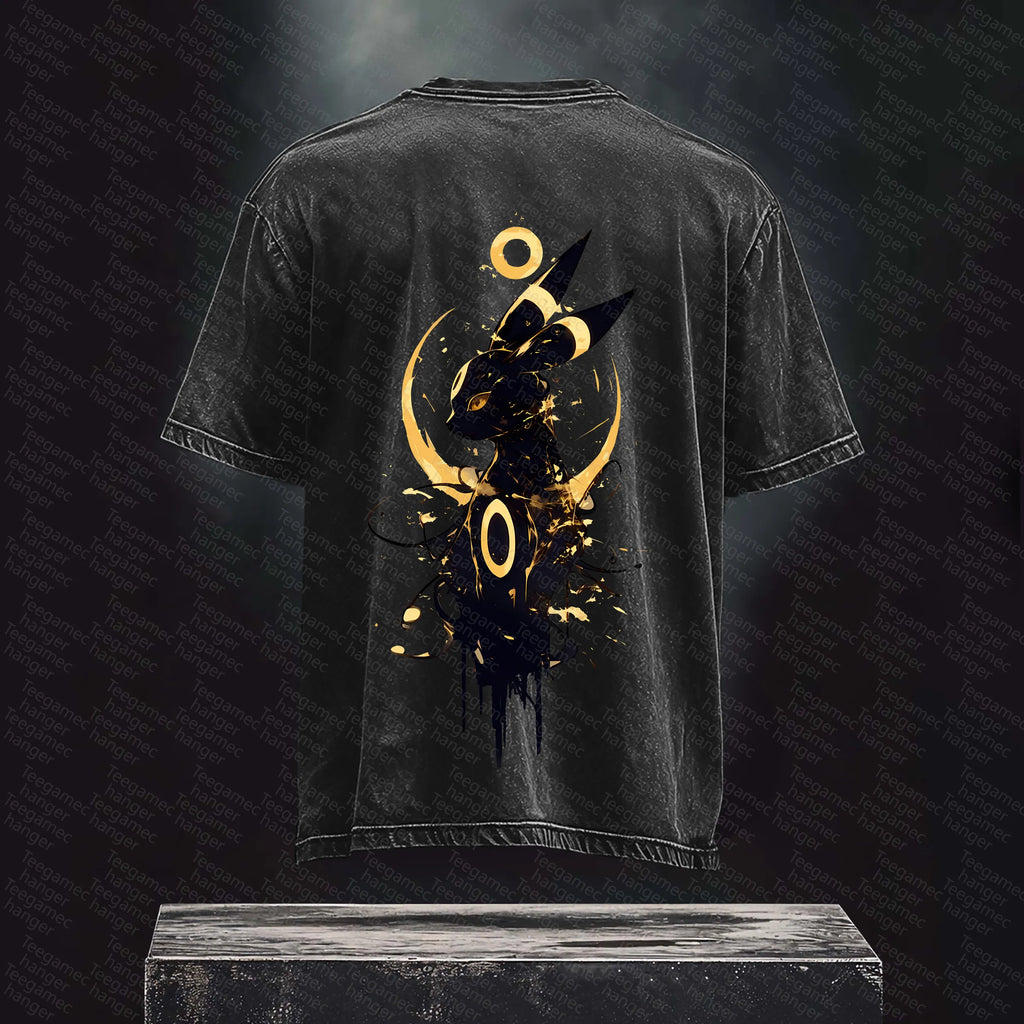 PKM-Unisex High Quality Inspired Vintage Washed 3D Direct Injection T-Shirt