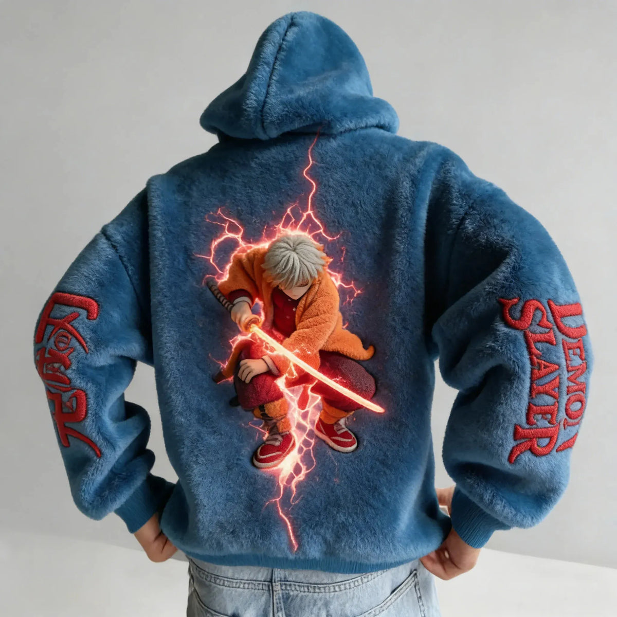 KNY Color-blocked Corduroy Hooded Sweatshirt