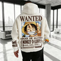 One Piece Color-blocked Plush Hoodie