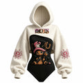 One Piece Women's Anime-Print Hooded Romper Set