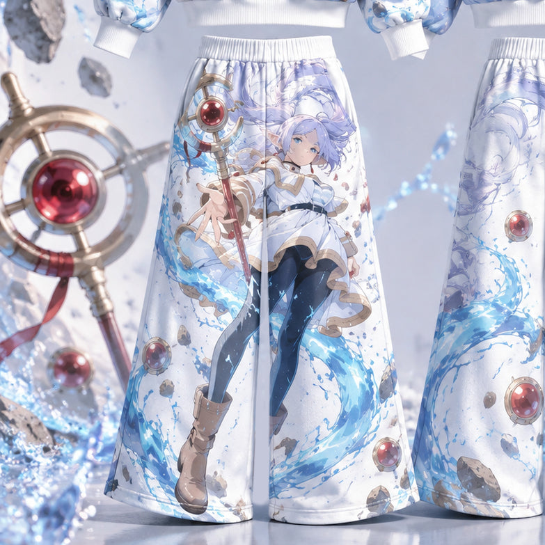 Frieren: Beyond Journey's End vintage hoodie and shorts set
