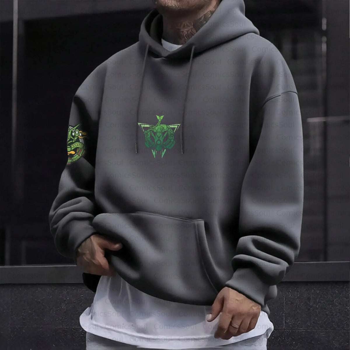 PKM-Unisex Anime Inspired Vintage Plush Hoodie