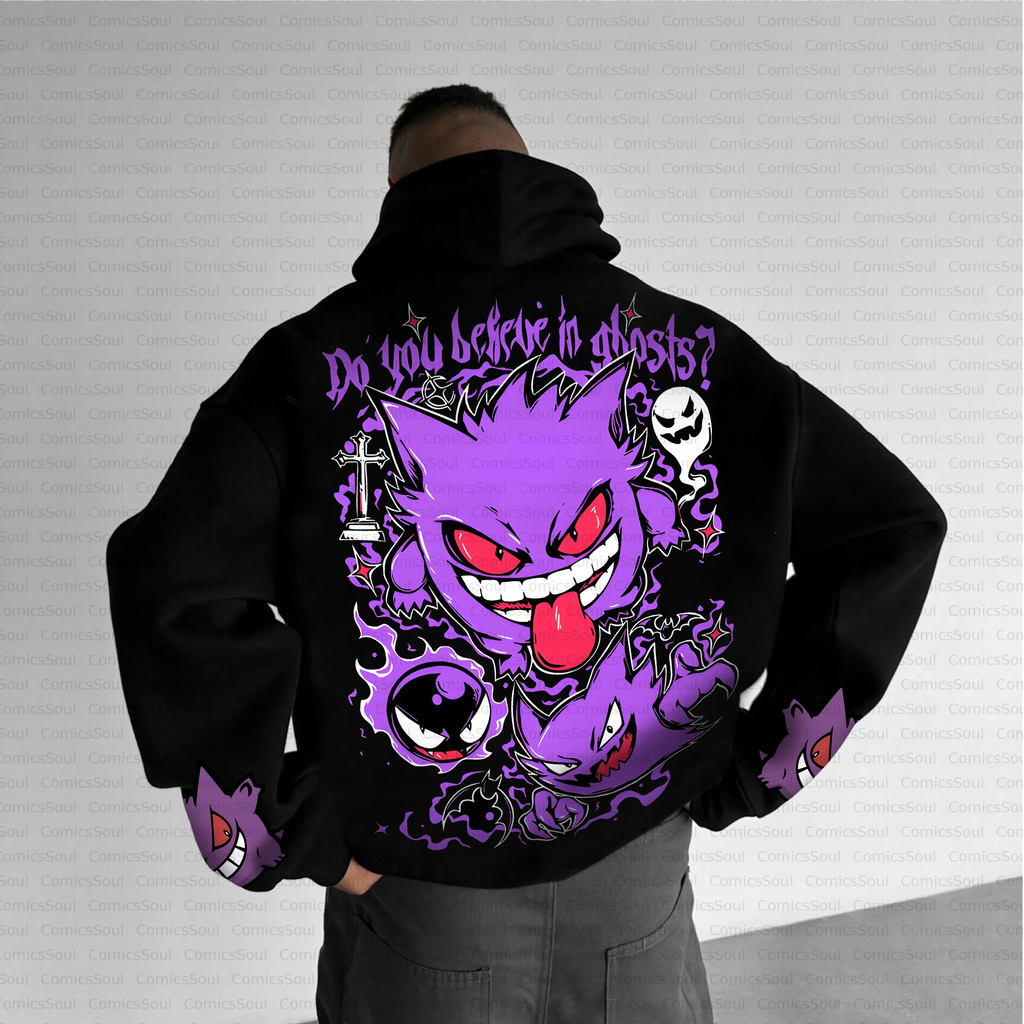 PKM-Unisex Anime Inspired Vintage Plush Hoodie
