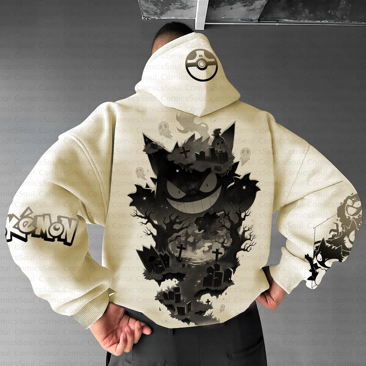 PKM-Unisex Anime Inspired Vintage Plush Hoodie