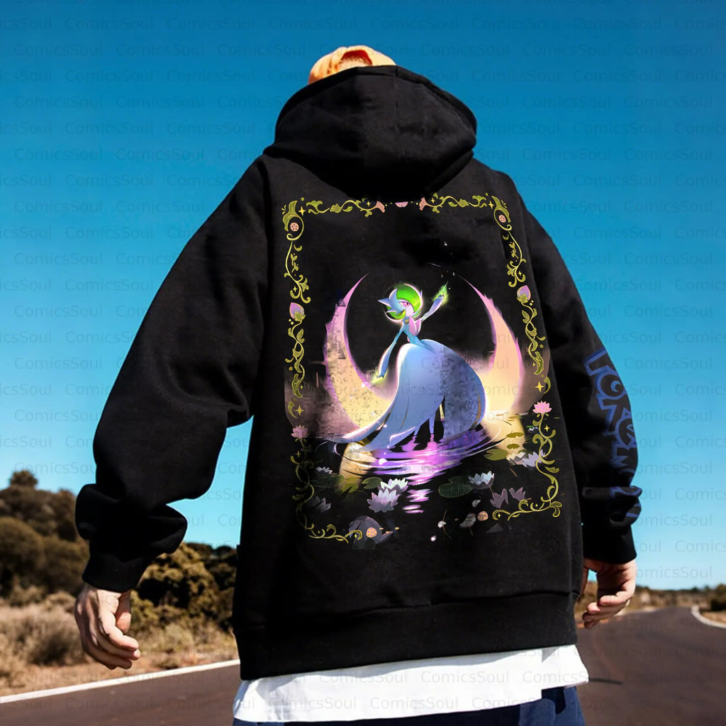 PKM-Unisex Anime Inspired Vintage Plush Hoodie