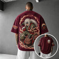NINDO Unisex Anime-Style Retro Corduroy Oversized T-Shirt