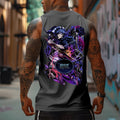 SL-Oversized Anime Print Gym Tank Top