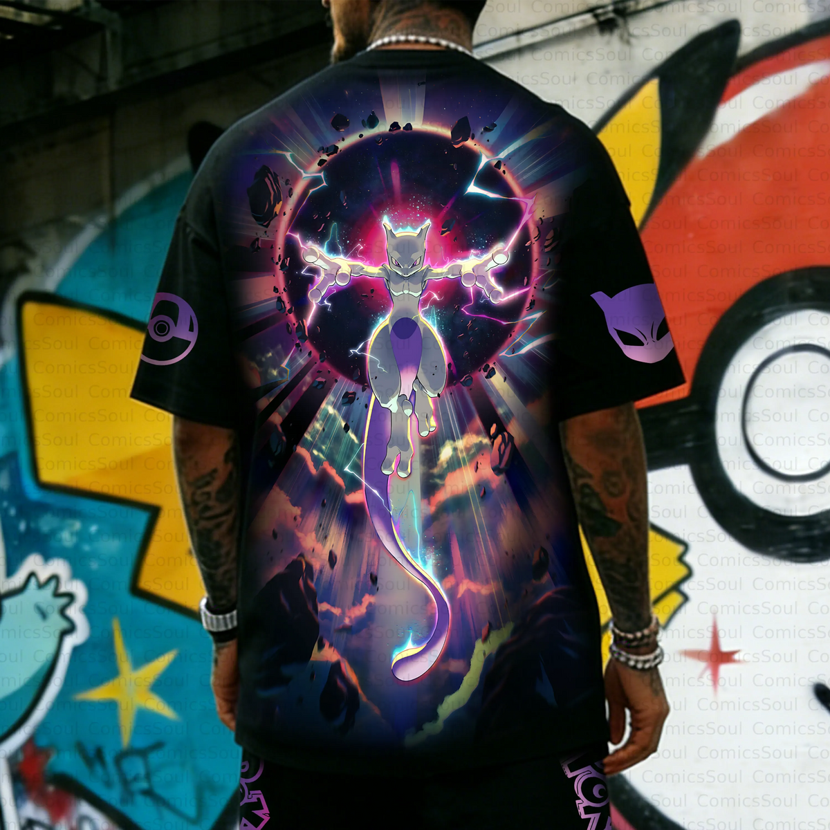 PKM-Unisex Anime Inspired Vintage T-Shirt