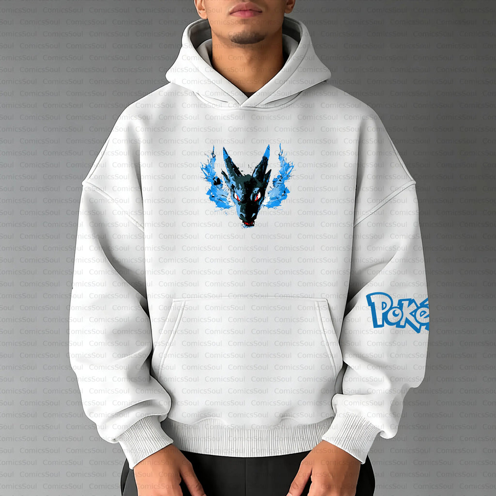 PKM-Unisex Anime Inspired Vintage Plush Hoodie