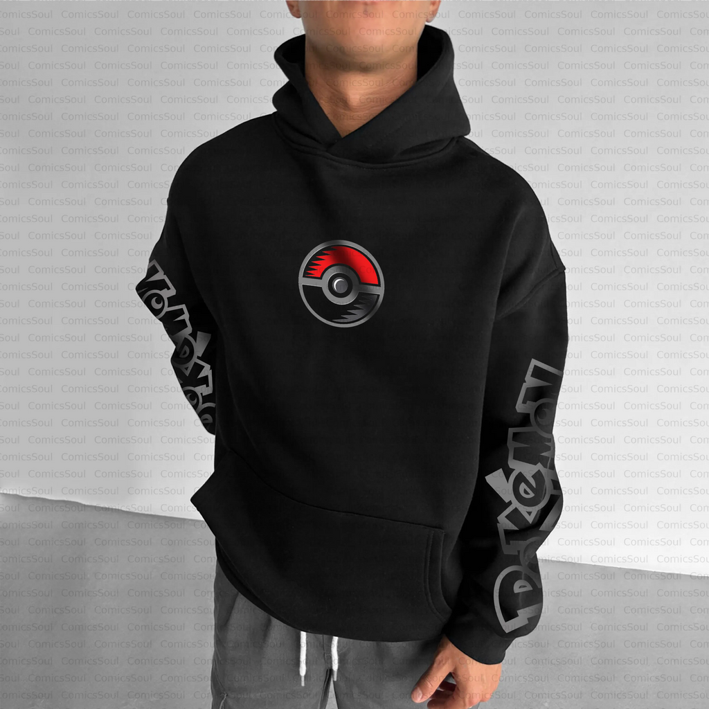 PKM-Unisex Anime Inspired Vintage Plush Hoodie