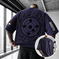 NINDO Unisex Anime-Style Retro Corduroy Oversized T-Shirt