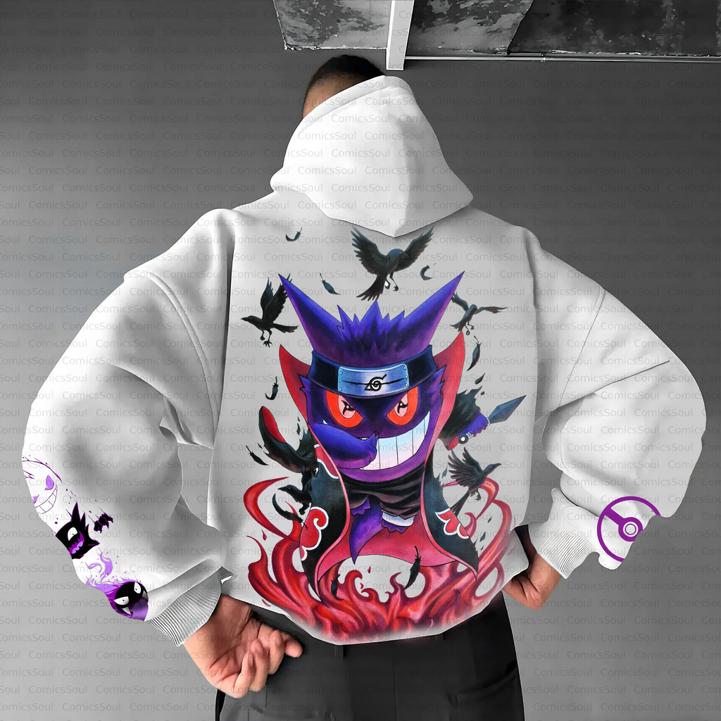 PKM-Unisex Anime Inspired Vintage Plush Hoodie