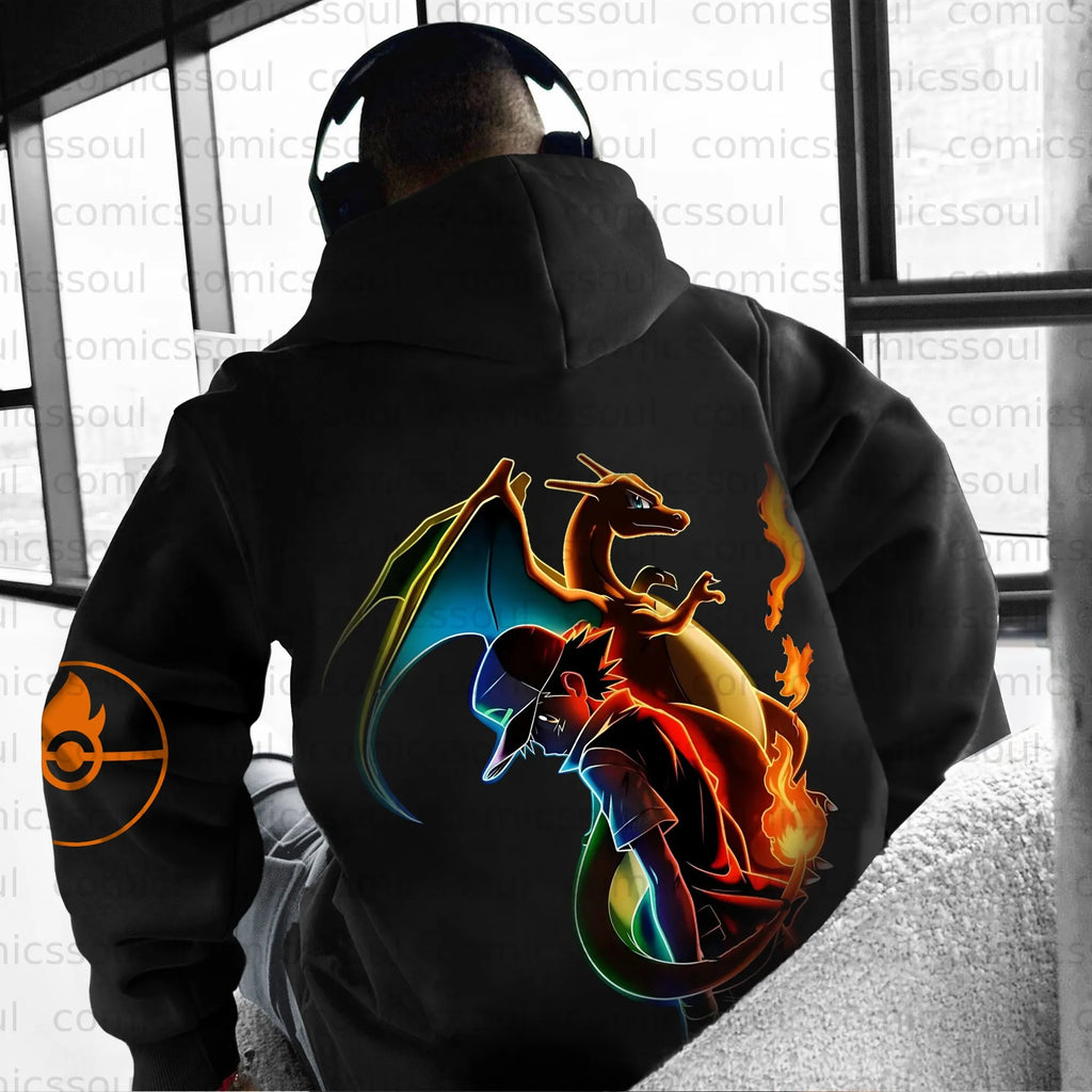 PKM-Unisex Anime Graphic Streetwear Vintage Hoodie