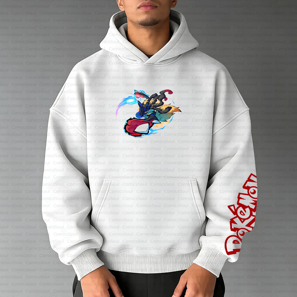 PKM-Unisex Anime Inspired Vintage Plush Hoodie