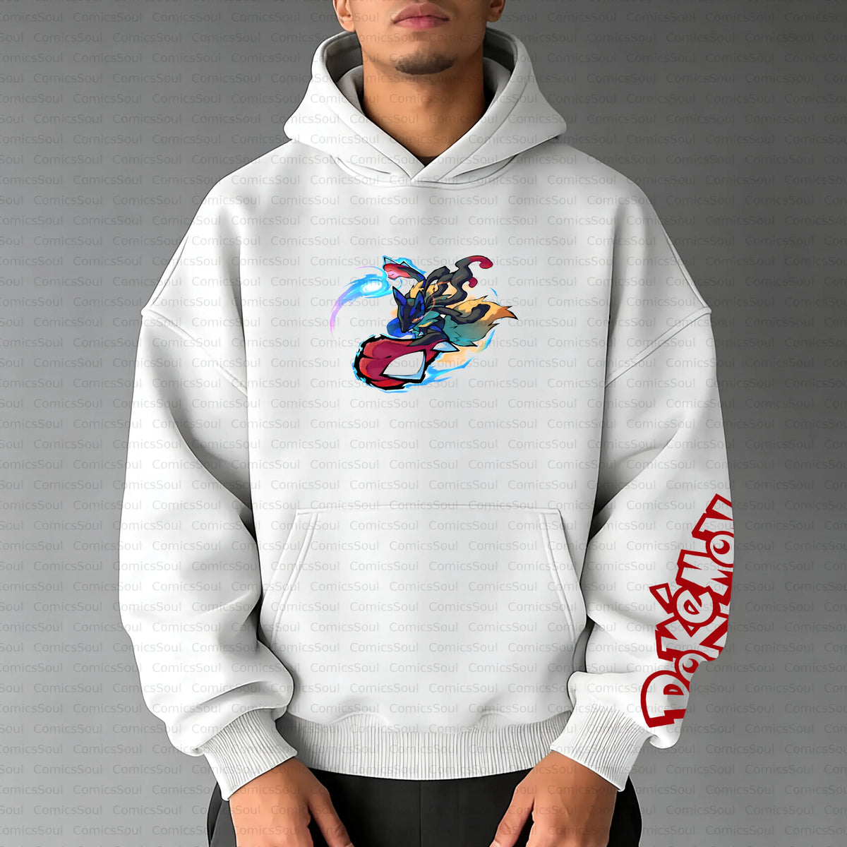 PKM-Unisex Anime Inspired Vintage Plush Hoodie