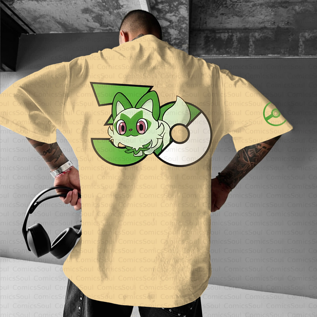 PKM-Unisex Anime Inspired Vintage T-Shirt