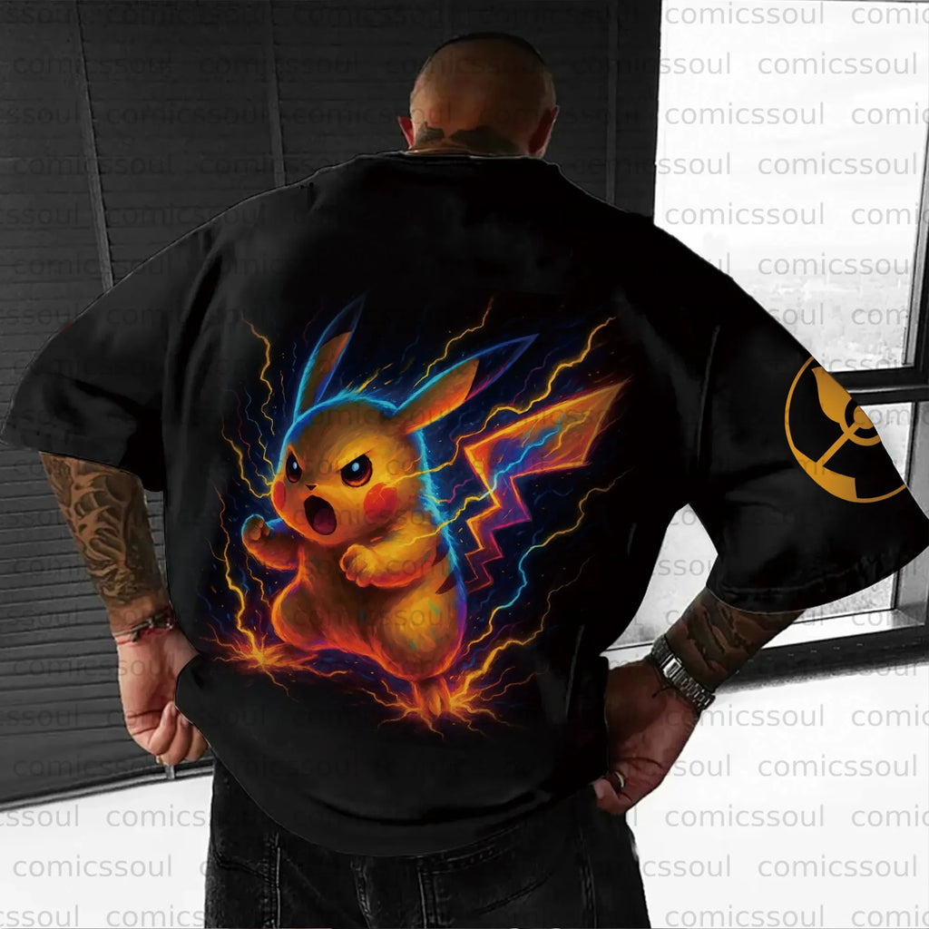 PKM-Unisex Anime Inspired Vintage T-Shirt