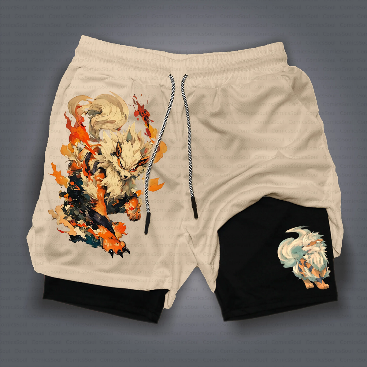 PKM-Unisex Casual Anime Style Shorts