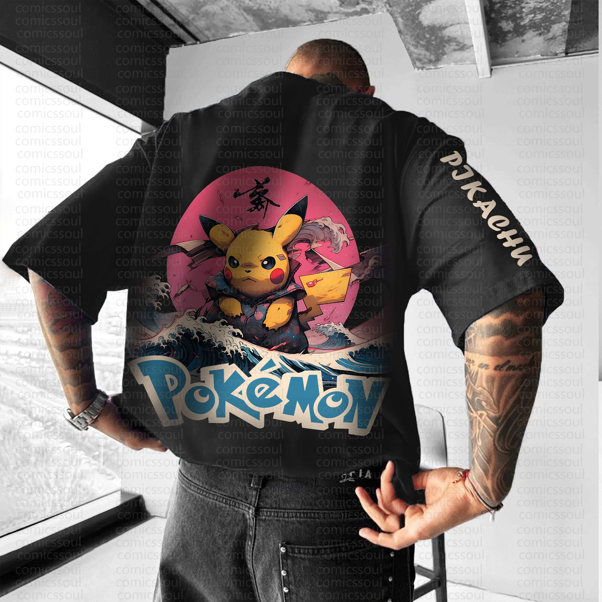 PKM-Unisex Anime Inspired Vintage T-Shirt
