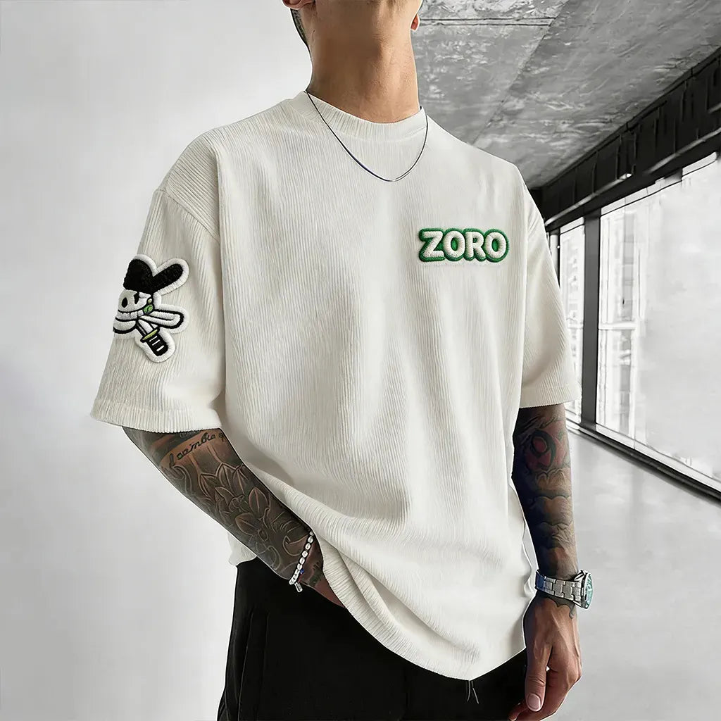 One Piece Unisex Anime Inspired Vintage Corduroy T-Shirt