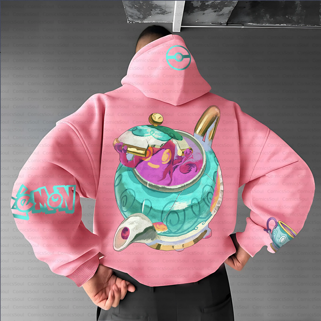 PKM-Unisex Anime Inspired Vintage Plush Hoodie