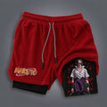 NINDO Unisex Double-layer Shorts With Anime Print