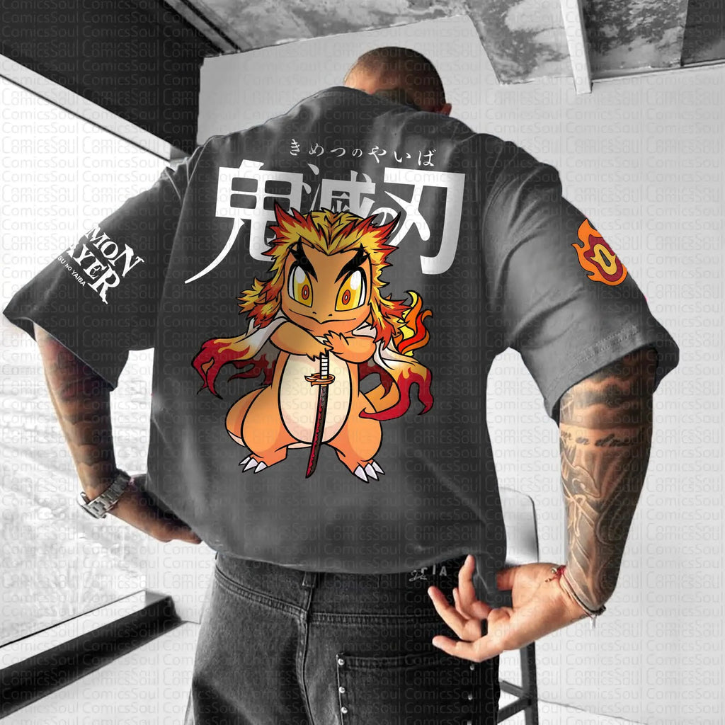 PKM-Unisex Anime Inspired Vintage T-Shirt