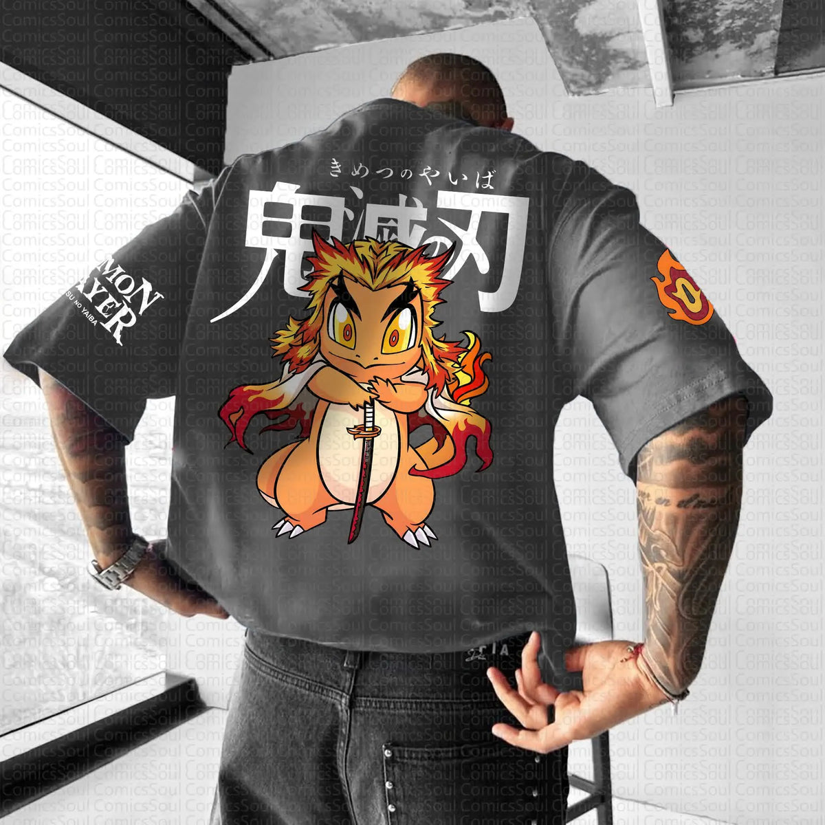 PKM-Unisex Anime Inspired Vintage T-Shirt
