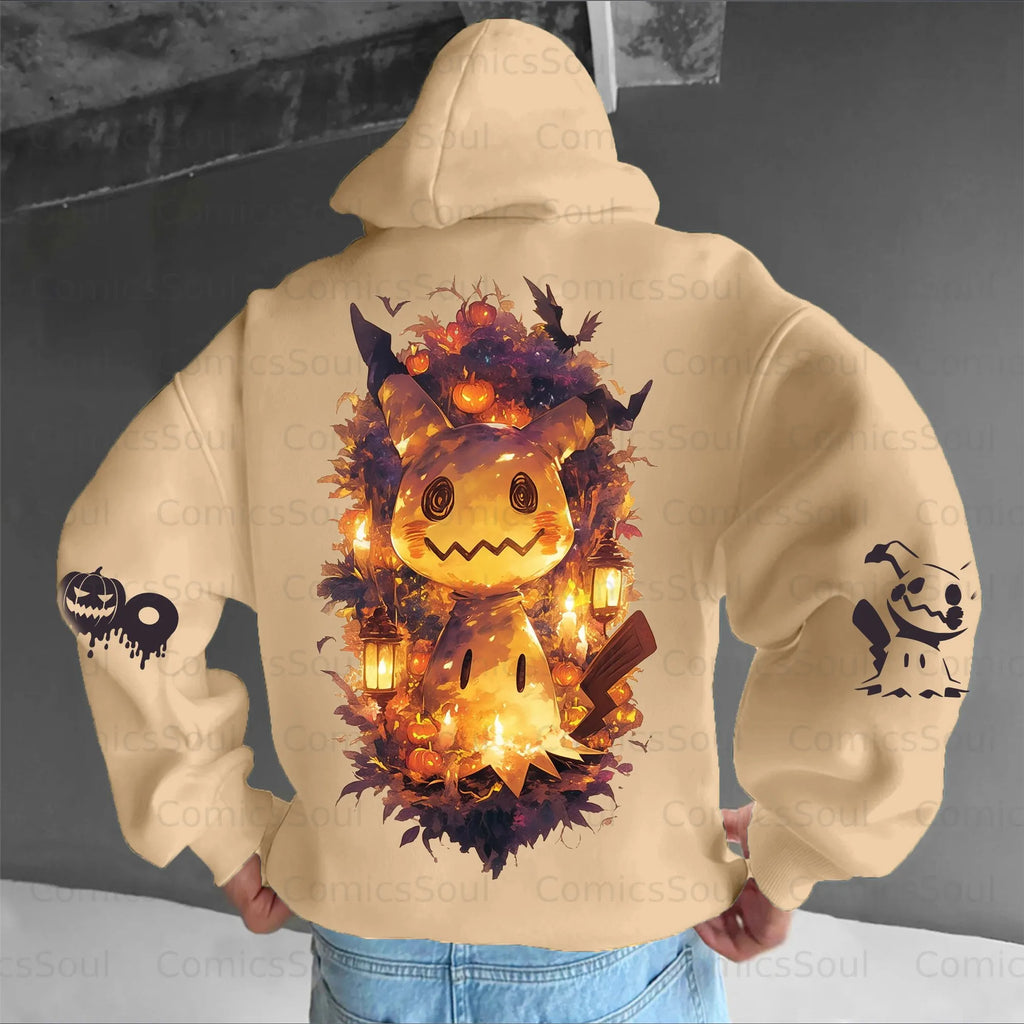 PKM-Unisex Halloween Anime Graphic Streetwear Vintage Hoodie