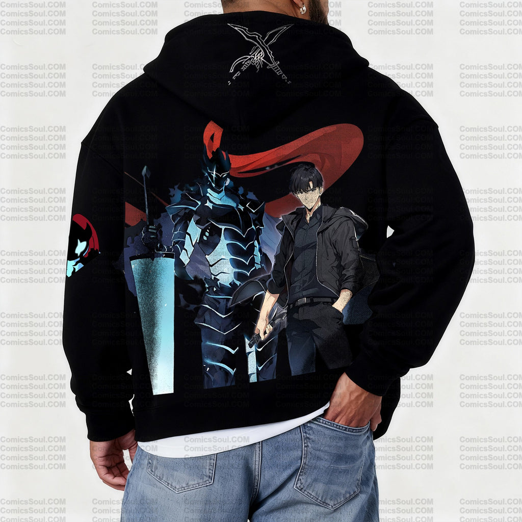 SL-Unisex Graphic Streetwear Vintage Zipper Cardigan Plush Hoodie