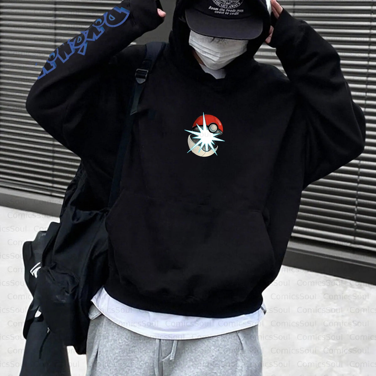 PKM-Unisex Anime Inspired Vintage Plush Hoodie