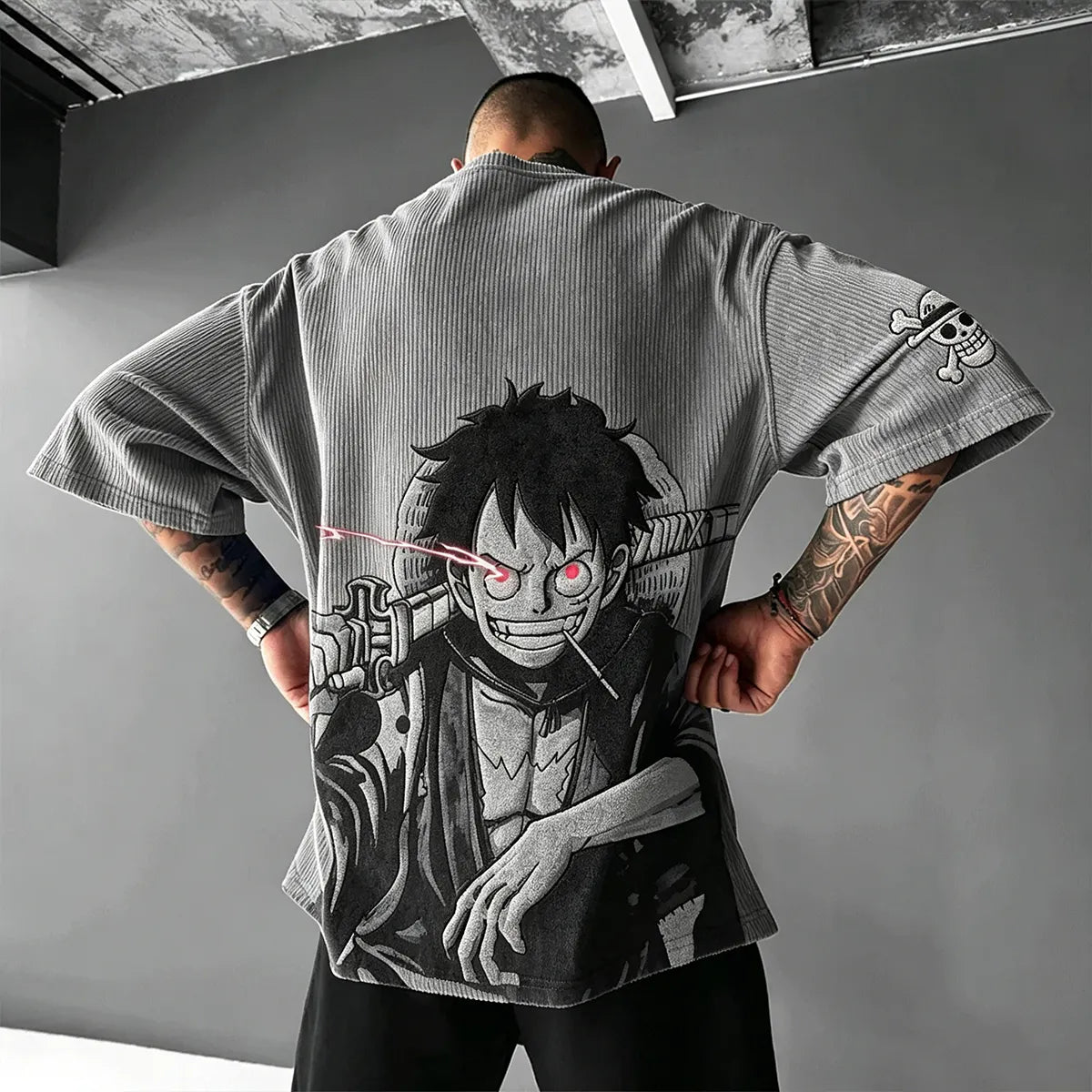 One Piece Unisex Anime Inspired Vintage Corduroy T-Shirt