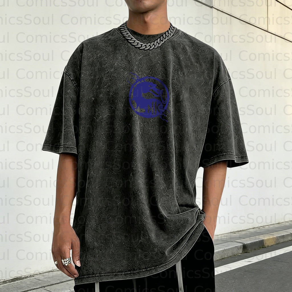 MK-Unisex Anime Inspired Vintage Washed T-Shirt