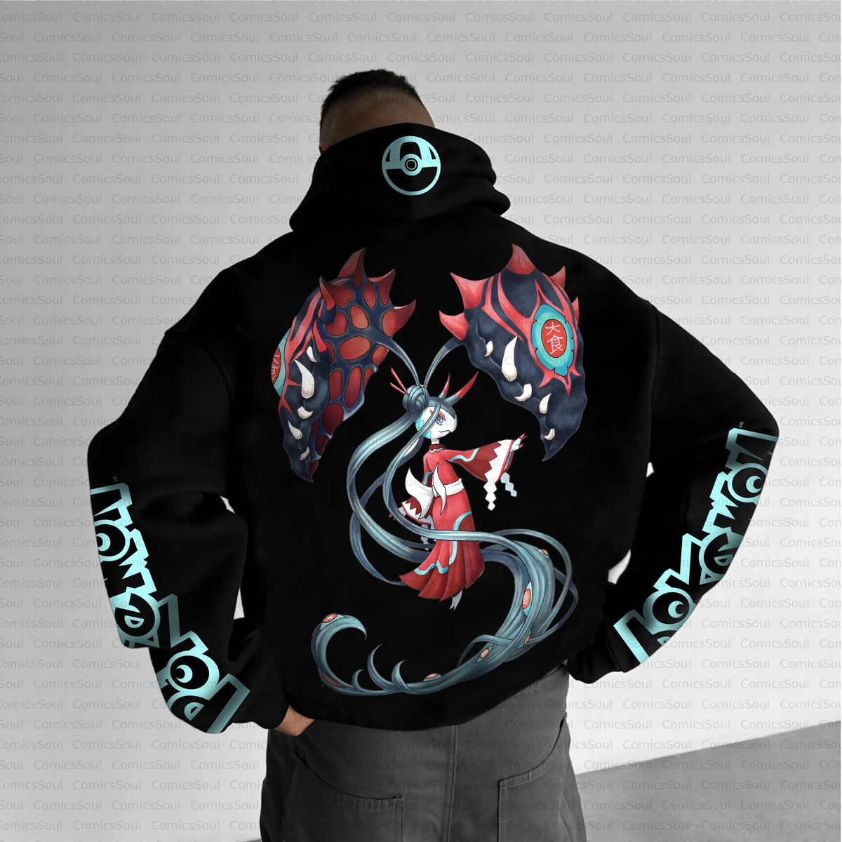 PKM-Unisex Anime Inspired Vintage Plush Hoodie