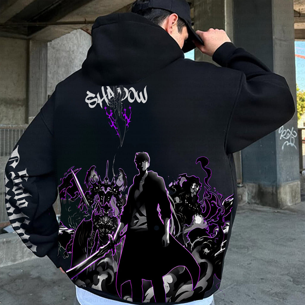 SL-Plus Velvet Unisex Anime Graphic Streetwear Vintage Hoodie