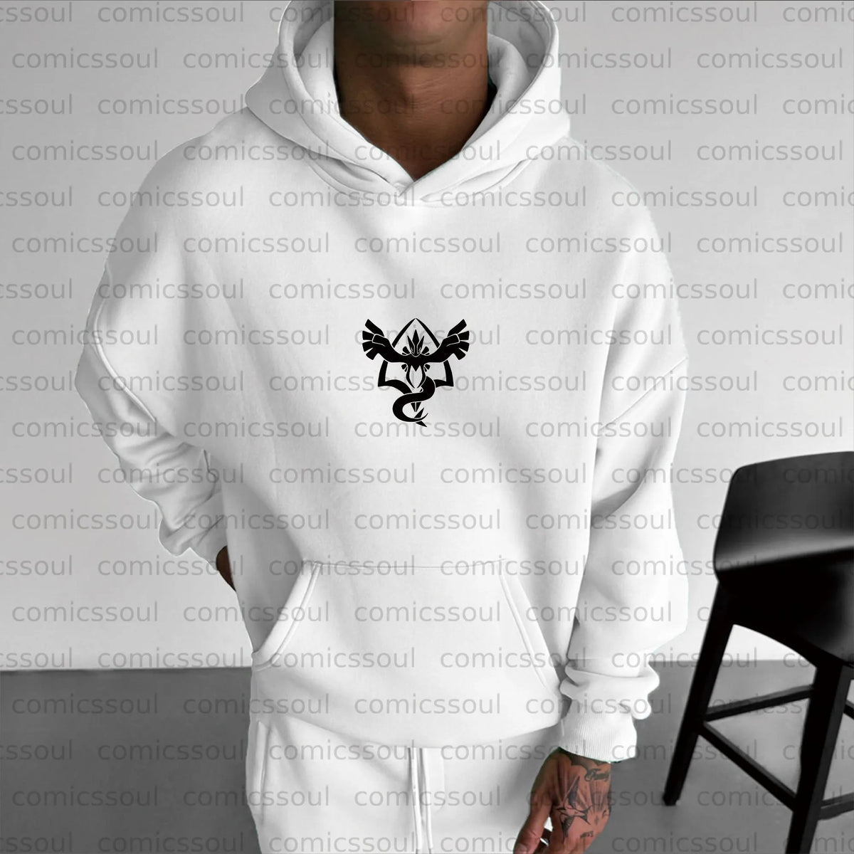 PKM-Unisex Anime Graphic Streetwear Vintage Plush Hoodie