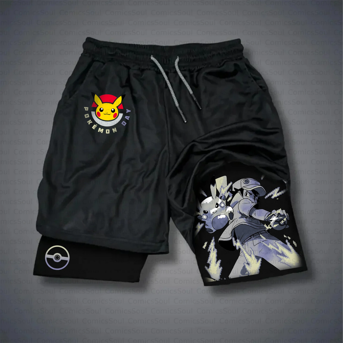 PKM-Unisex Casual Anime Style Shorts