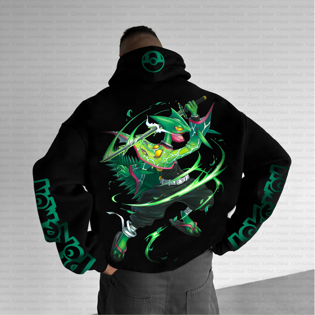 PKM-Unisex Anime Inspired Vintage Plush Hoodie