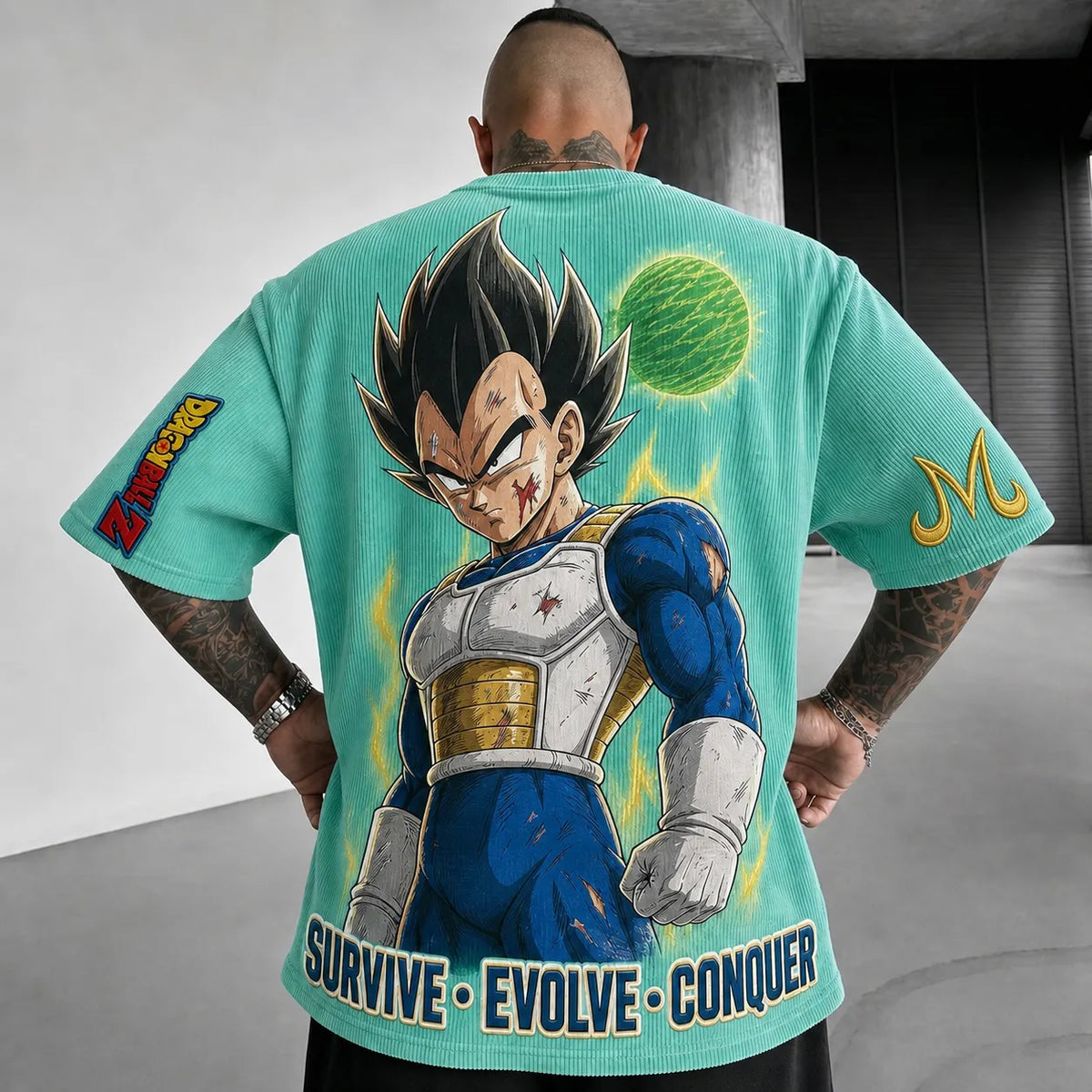 Dragon Ball Unisex Short-Sleeve Corduroy T-Shirt With Anime Print