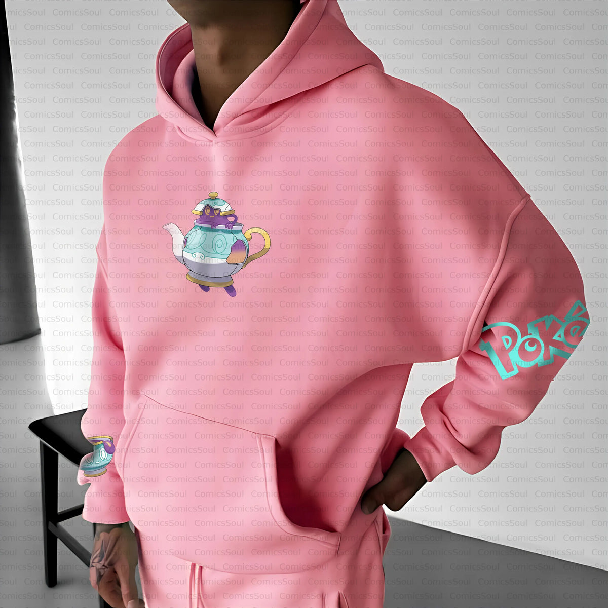PKM-Unisex Anime Inspired Vintage Plush Hoodie