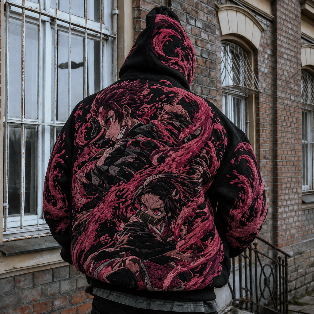 KNY Vintage Anime Print Hoodie
