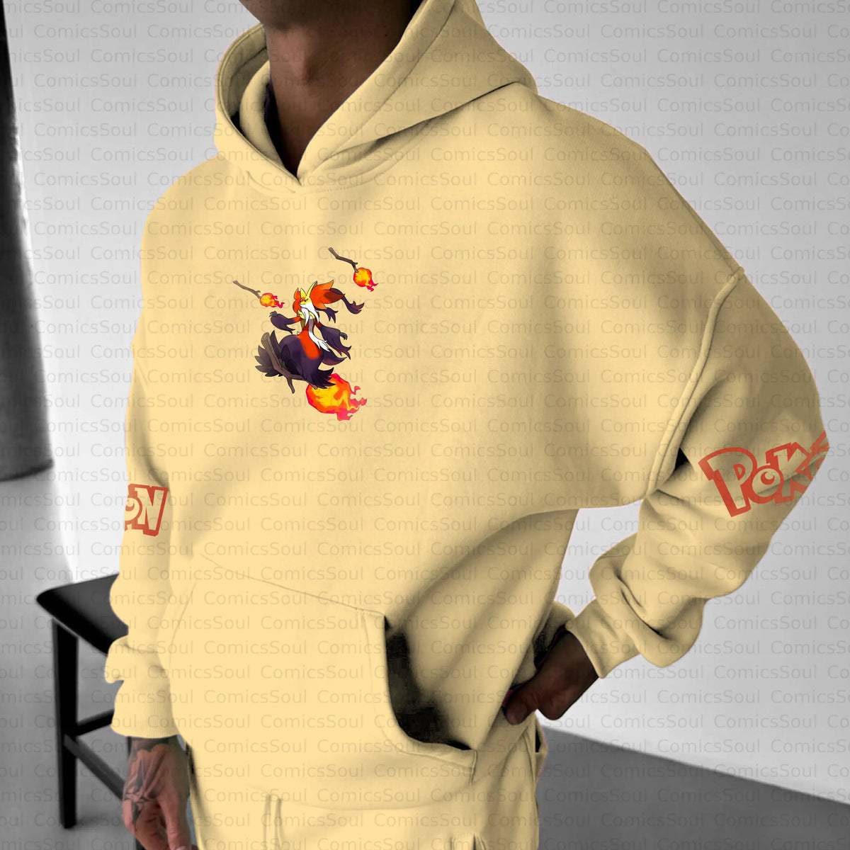 PKM-Unisex Anime Inspired Vintage Plush Hoodie