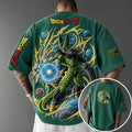 Dragon Ball Unisex Loose-Fit Rock Band Vertical Stripe T-Shirt