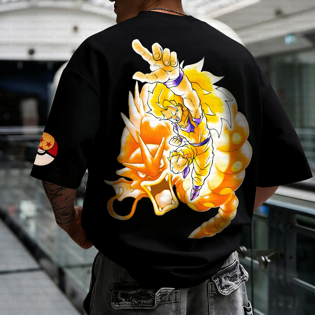 PKM-Unisex Anime Inspired Vintage T-Shirt