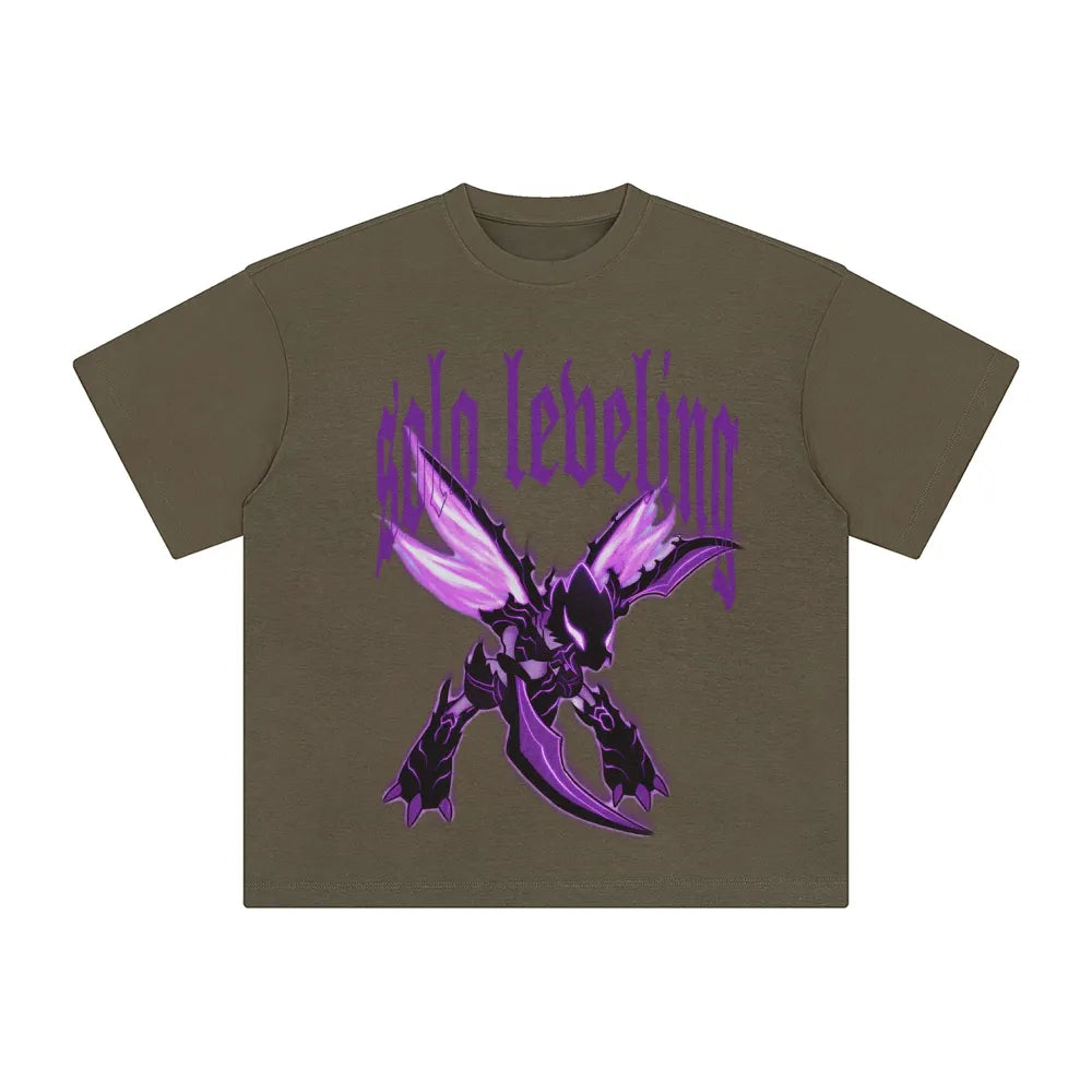 SL-Unisex Anime Inspired Washed  Vintage T-Shirt