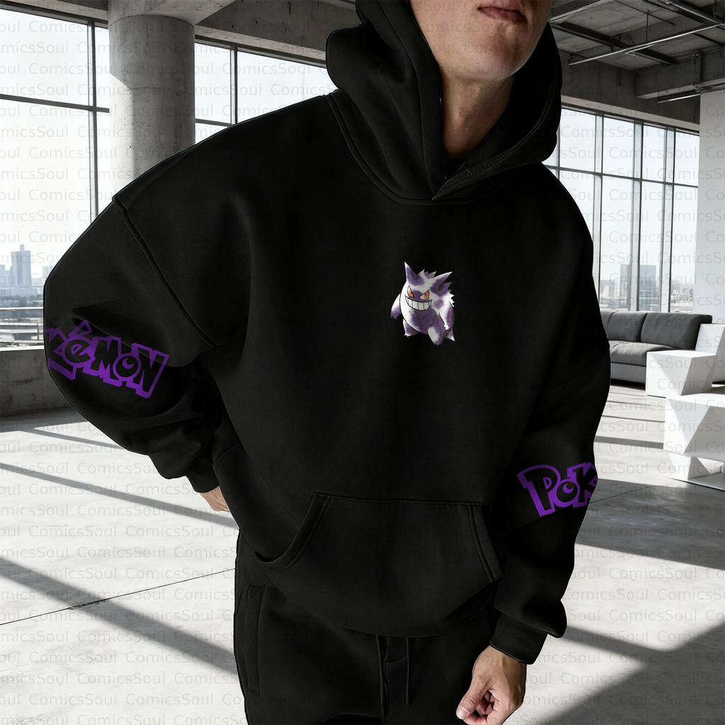 PKM-Unisex Anime Inspired Vintage Plush Hoodie