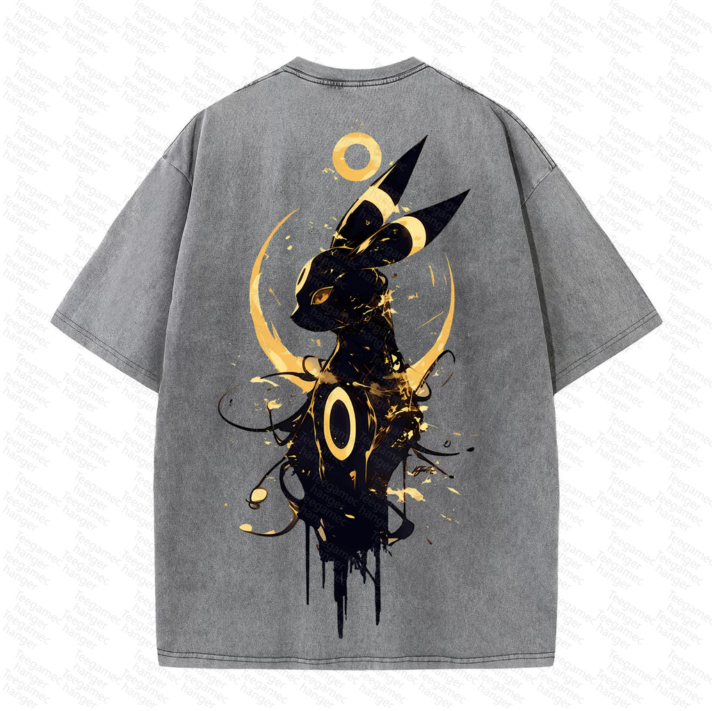 PKM-Unisex High Quality Inspired Vintage Washed 3D Direct Injection T-Shirt