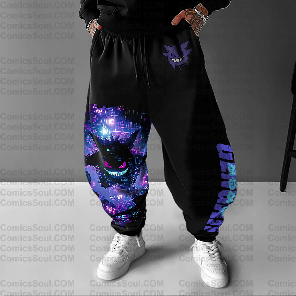 PKM-Unisex Anime Inspired Vintage Pants| Gengar