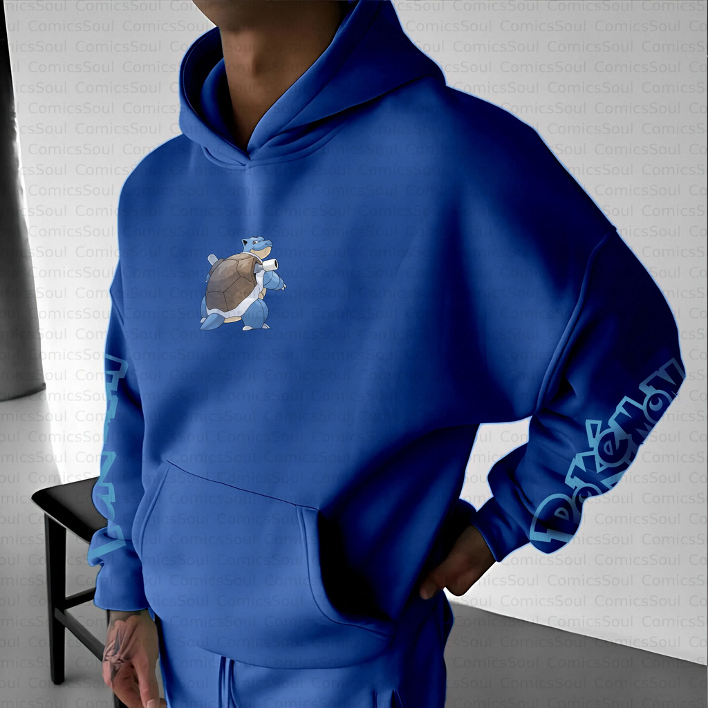 PKM-Unisex Anime Inspired Vintage Plush Hoodie