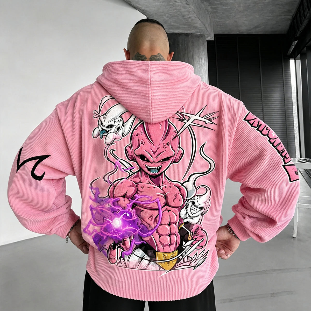 Dragon Ball Unisex Retro Corduroy Hoodie With Anime-style Graphics
